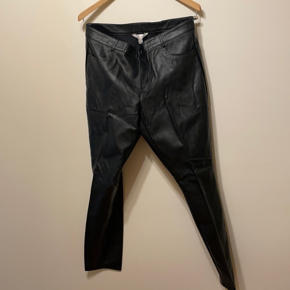 Faux leather pants